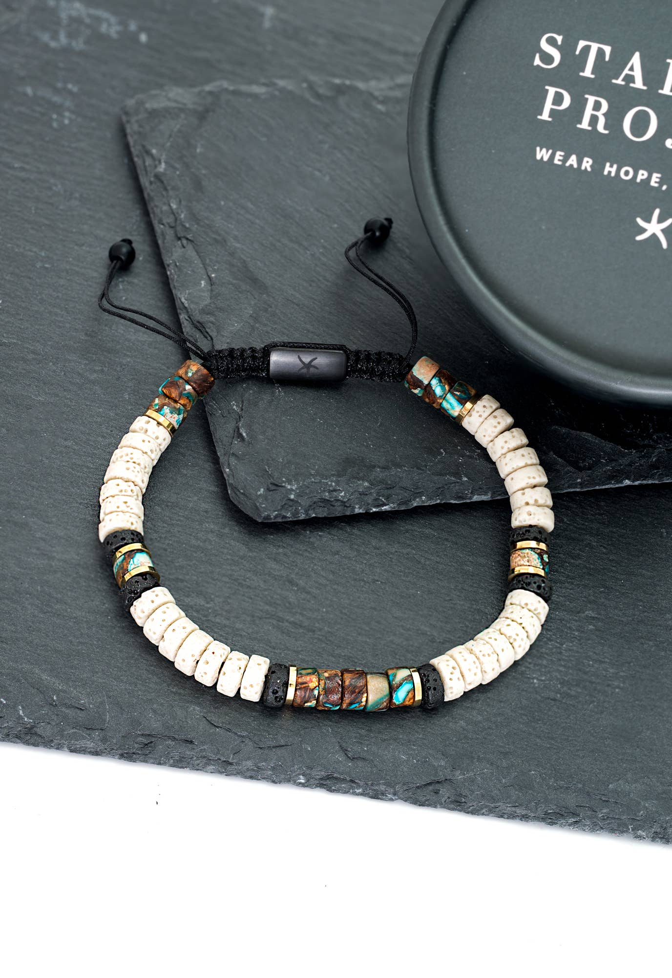Vanguard Lava Bead Men's Bracelet