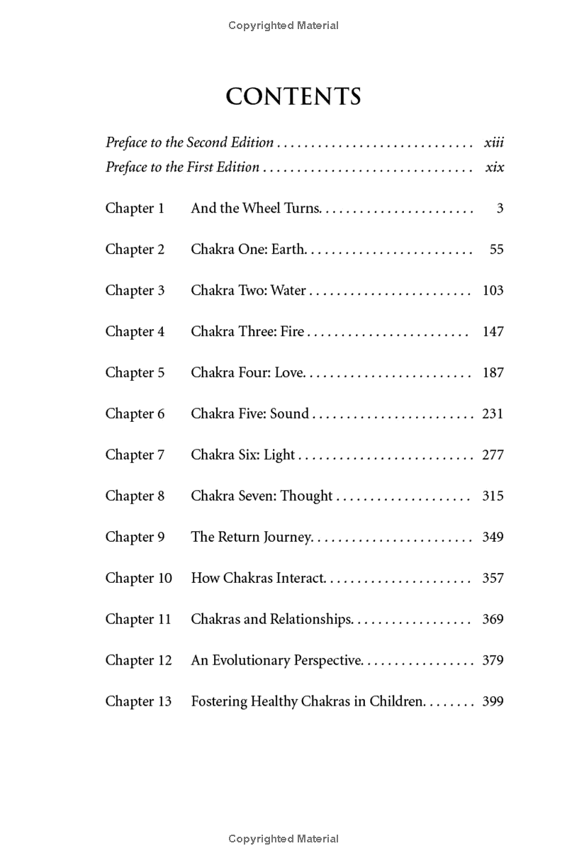 A table of contents page from a book, showing the title 'CONTENTS' and chapter titles with page numbers on a white background.