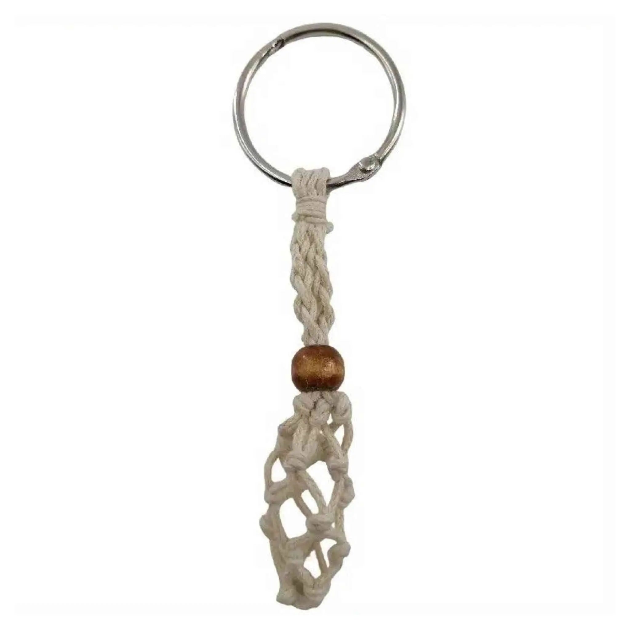 Adjustable Macrame Crystal Holder Keychain Down To Earth