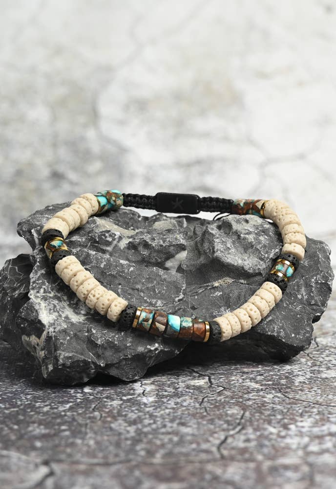 Vanguard Lava Bead Men's Bracelet