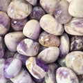 A pile of tumbled amethyst