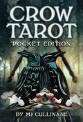 Cover of 'Crow Tarot Pocket Edition' by MJ Cullinane featuring two crows and tarot cards.