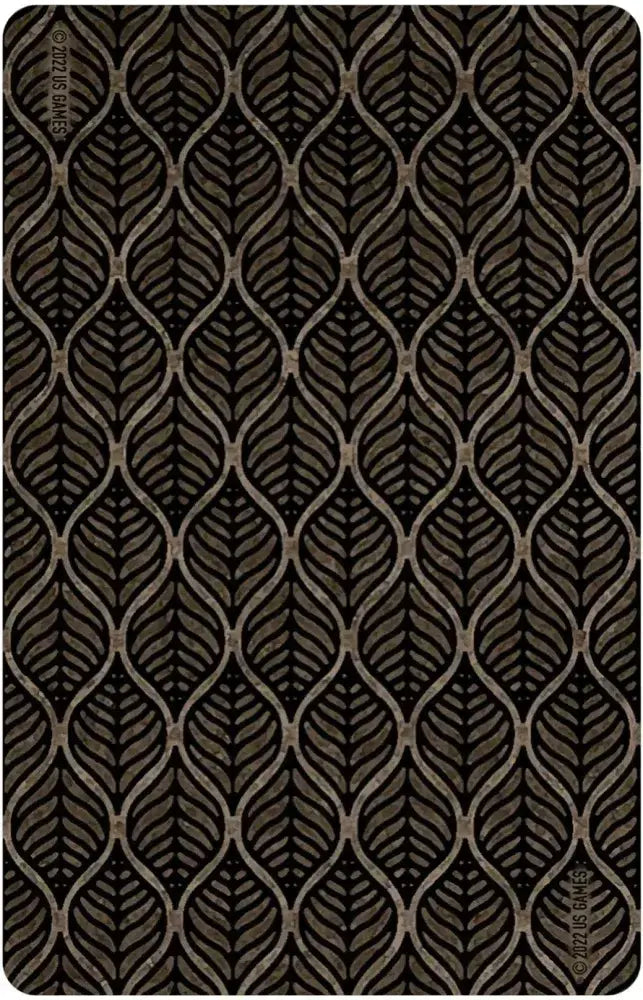 Patterned  card with geometric design on a black background