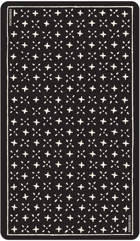 Black card back with white star pattern