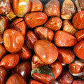 A pile of tumbled red jasper