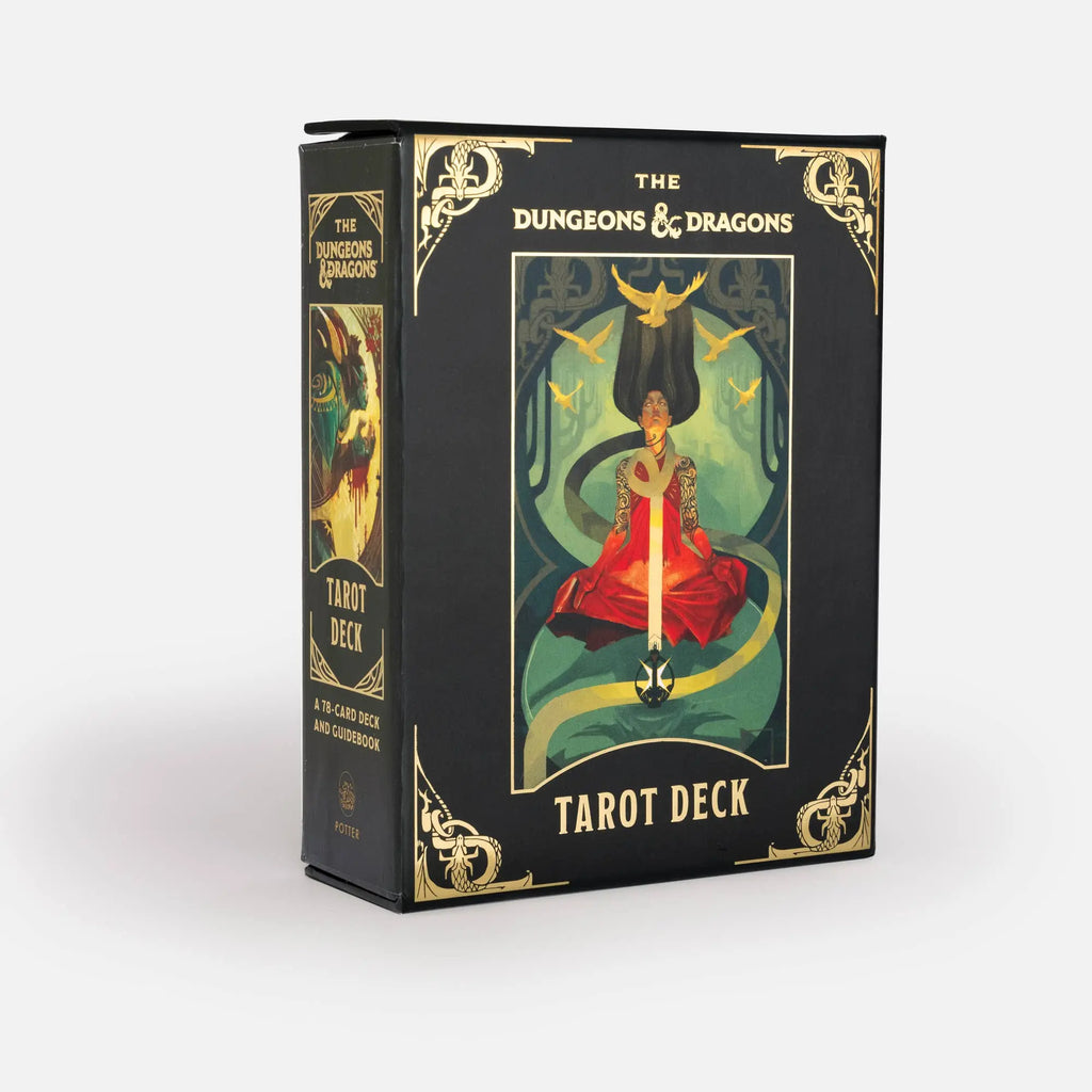 Dungeons & Dragons Tarot Deck packaging on a white background