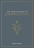 Book cover of 'The Zodiac Guide to Capricorn' with astrological symbol on a dark blue background