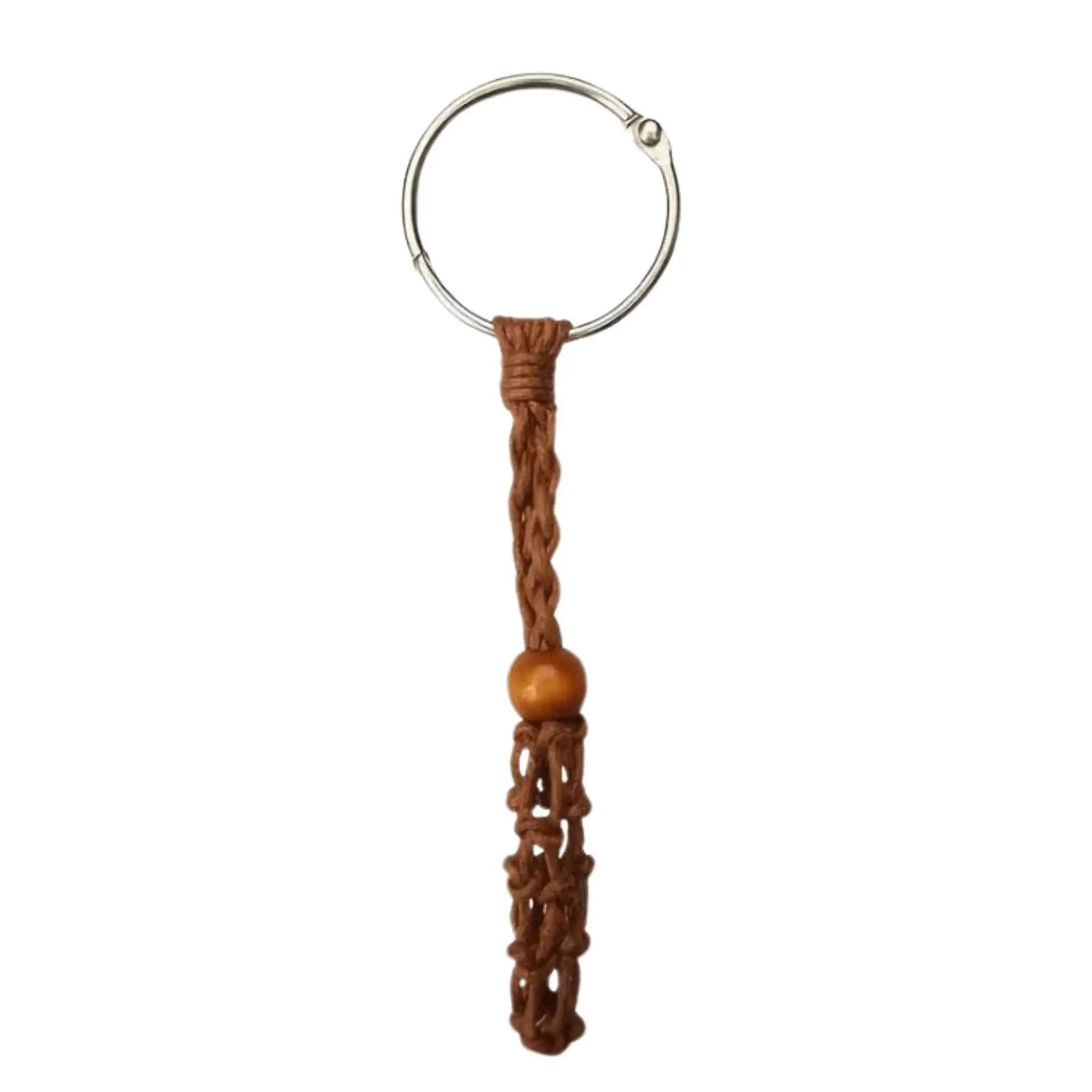 Adjustable Macrame Crystal Holder Keychain Down To Earth