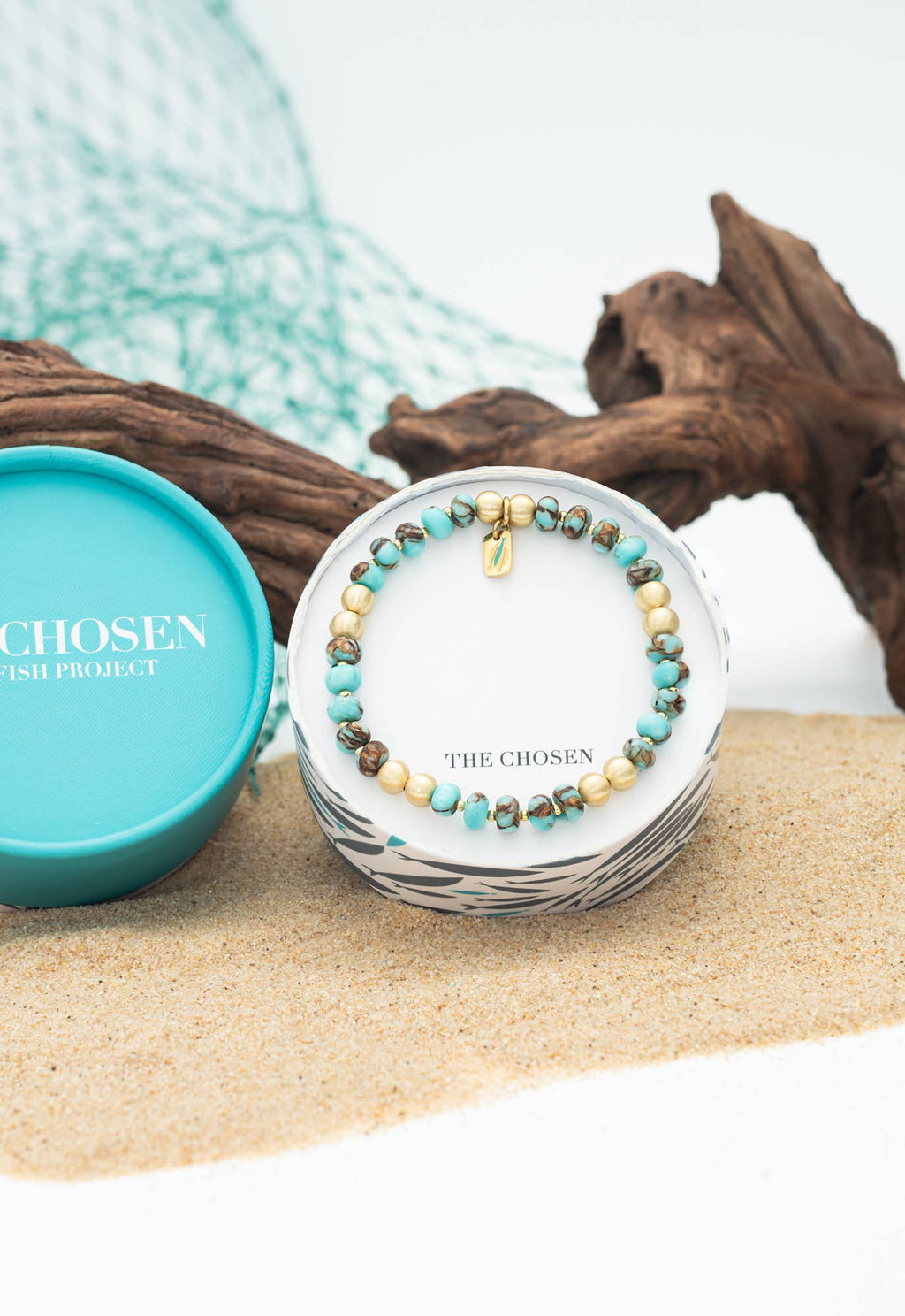 Teal and Gold Bracelet
