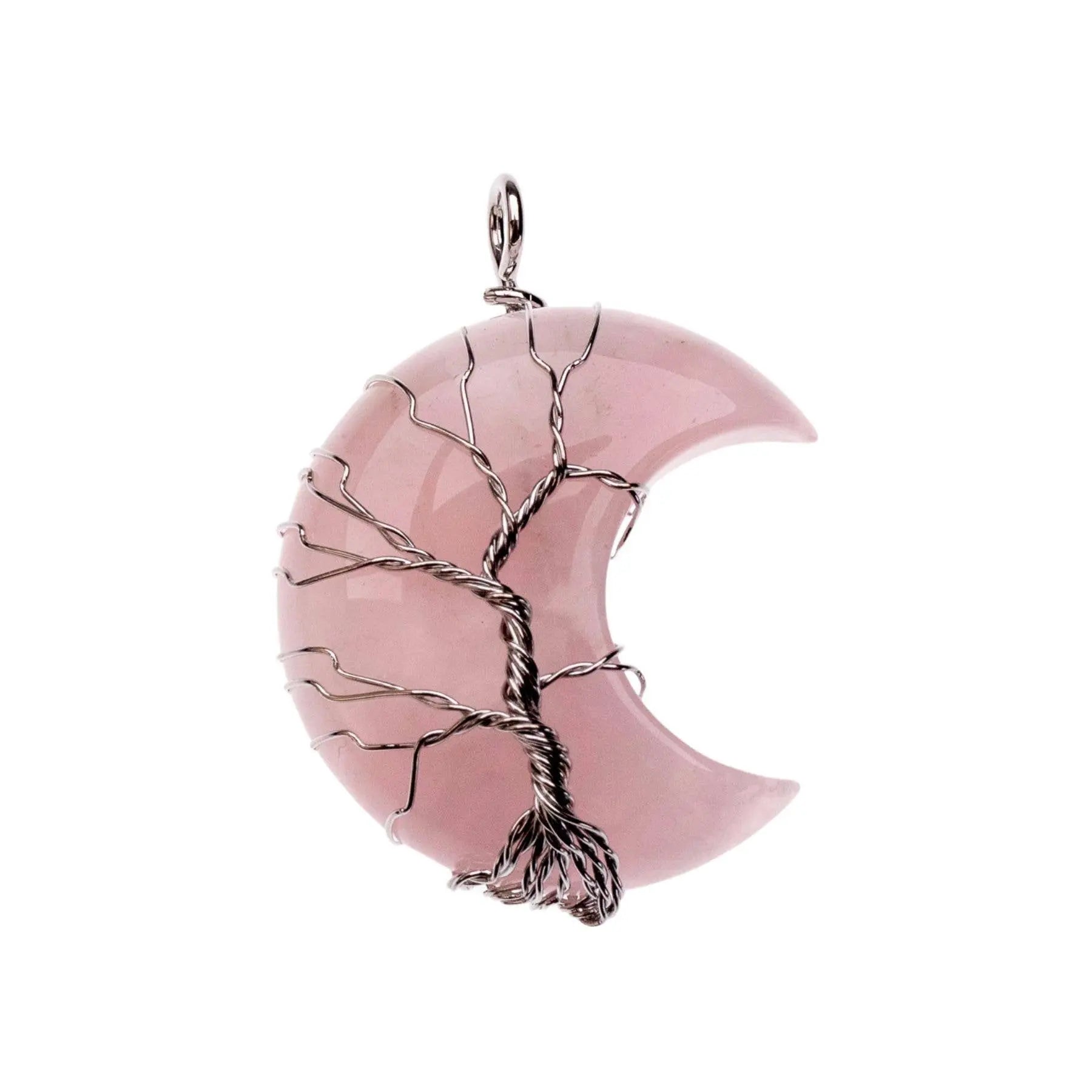 Wire Wrapped Moon Pendant: Tiger's Eye Down To Earth