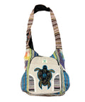 Hemp Zip and Side Pocket Swirl Turtle  Bag