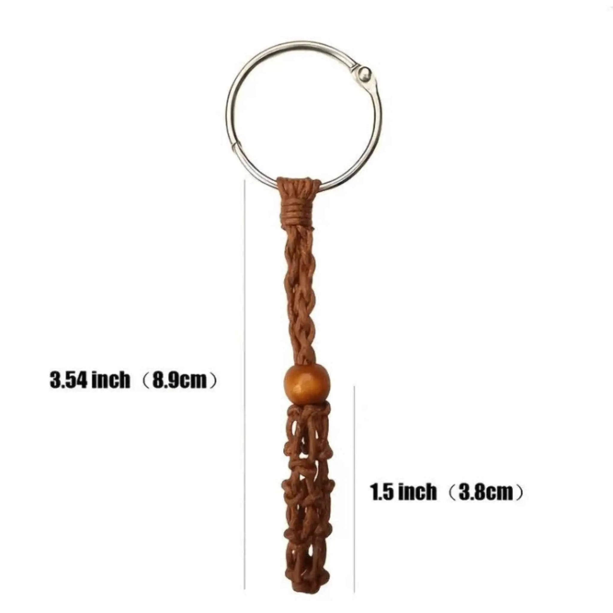 Adjustable Macrame Crystal Holder Keychain Down To Earth