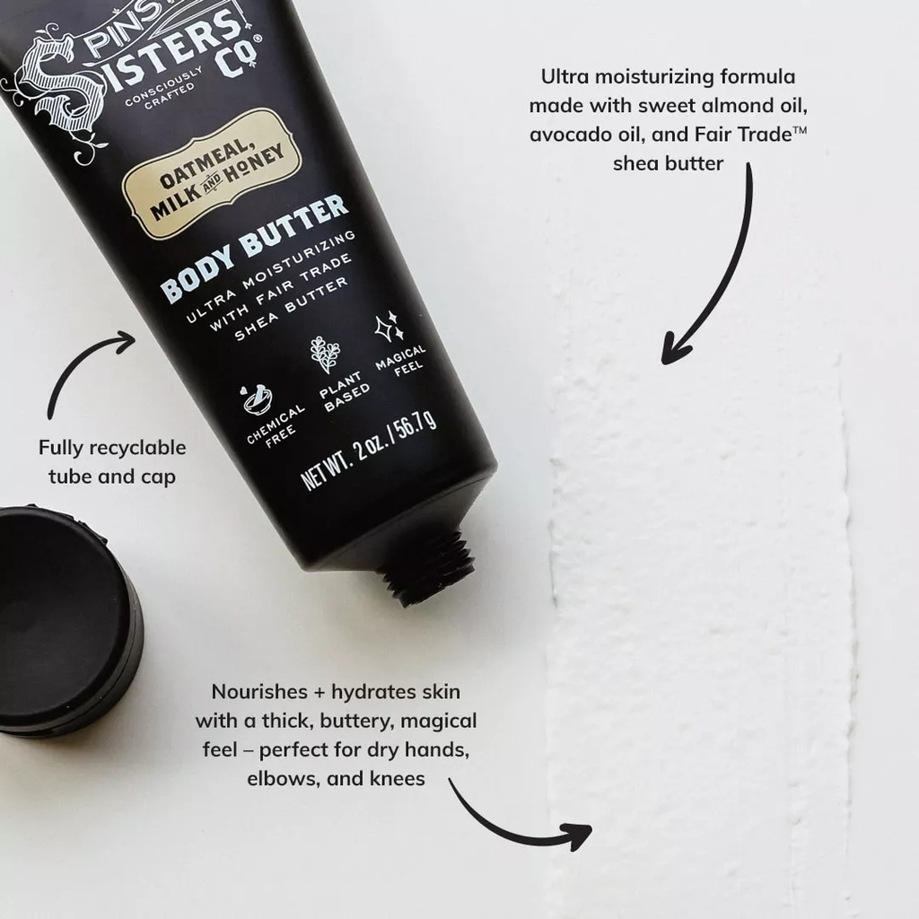 Spinster Sisters Shea Body Butter Lotion:   Oatmeal, Milk & Honey