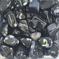 A pile of tumbled snowflake obsidian